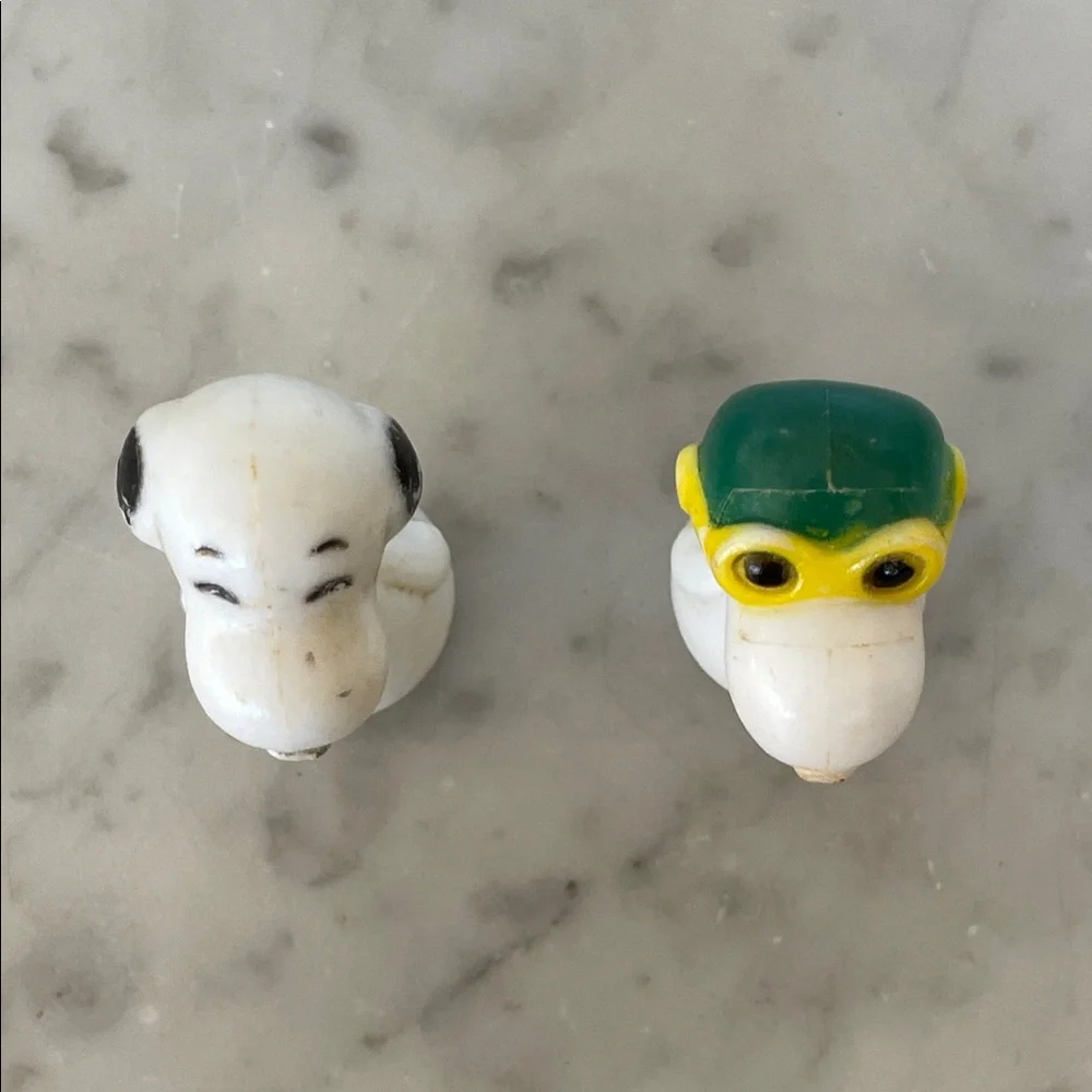 UNITED FEATURE SYNDICATE Snoopy Vintage Action Figures Set Flying Ace & Snoopy 2